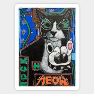 Rock n Meow Sticker